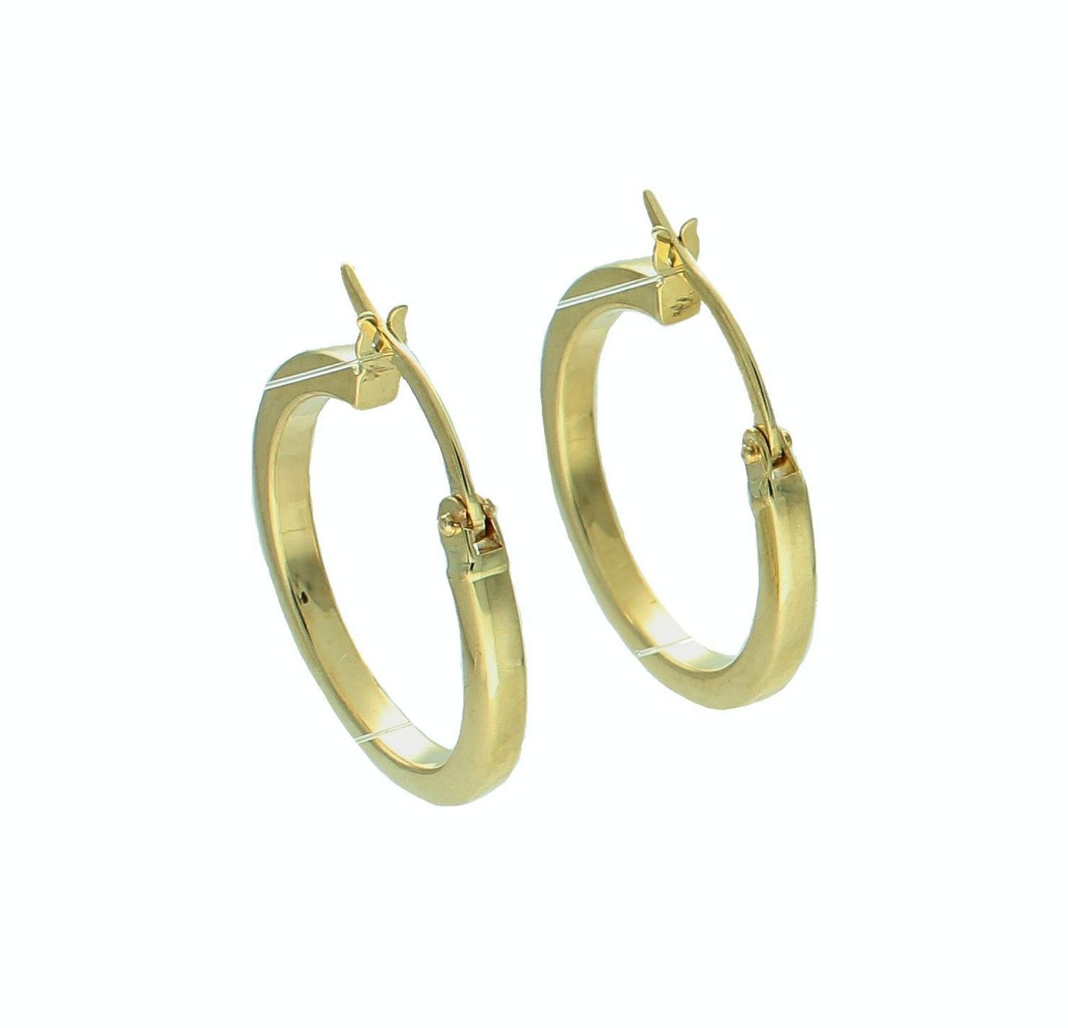 Złote kolczyki damskie 375 kółeczka gładkie 1,9 cm KL 5730G 375.jpg